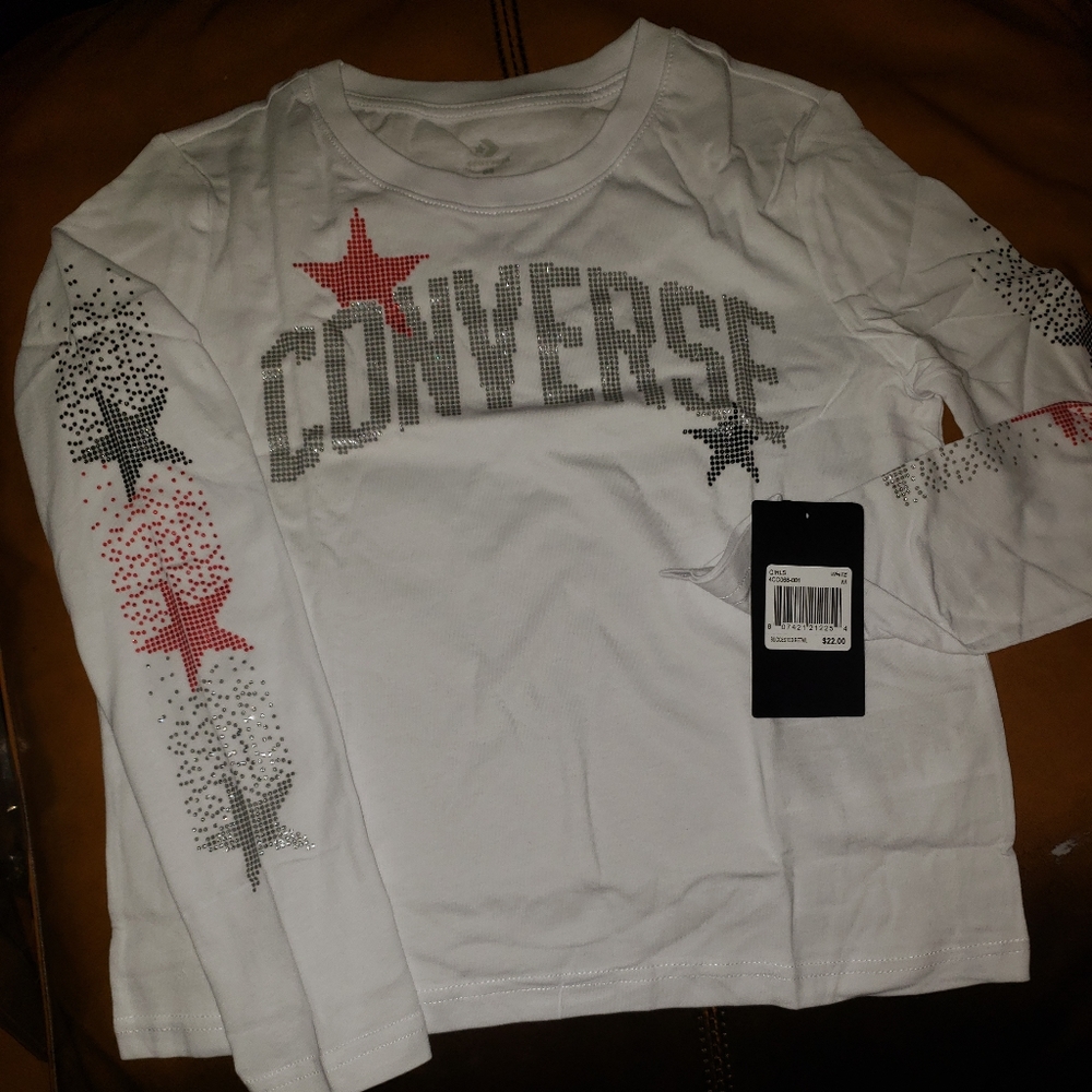 Brand New GIRLS Converse Longsleeve Crop TEES - back to school!!!